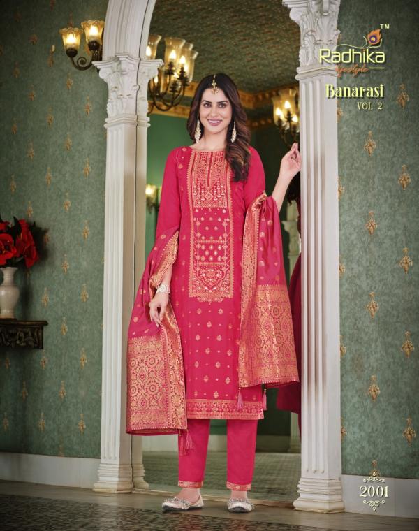 Radhika Banarasi Vol 2 Silk Designer Ready Made Dress Collection